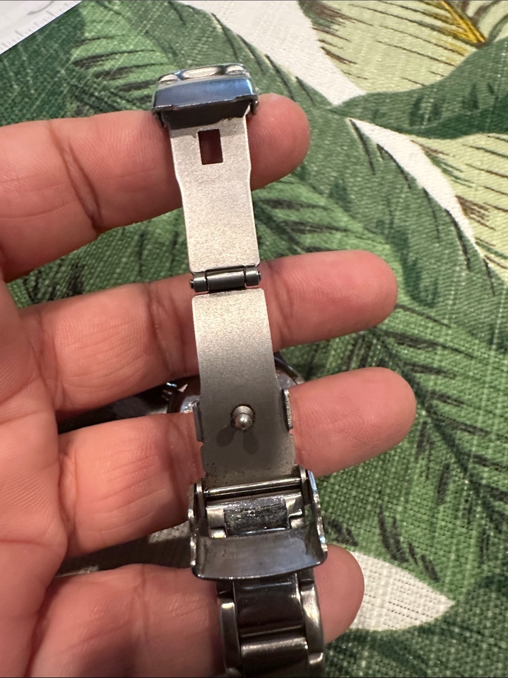 Fossil Silver Stainless Steel Watch with Blue Dial - Picture 3 of 4